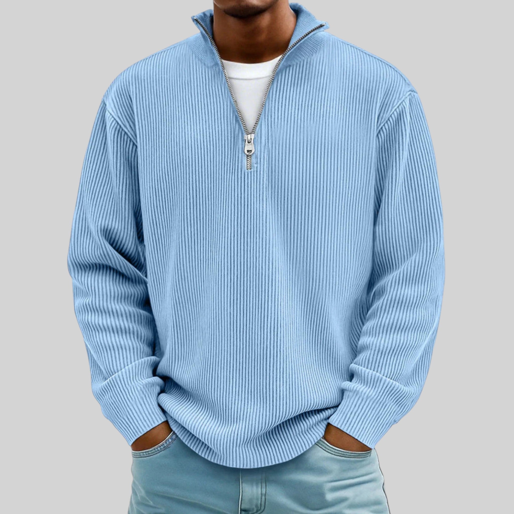 Randal gebreide herentrui met rits