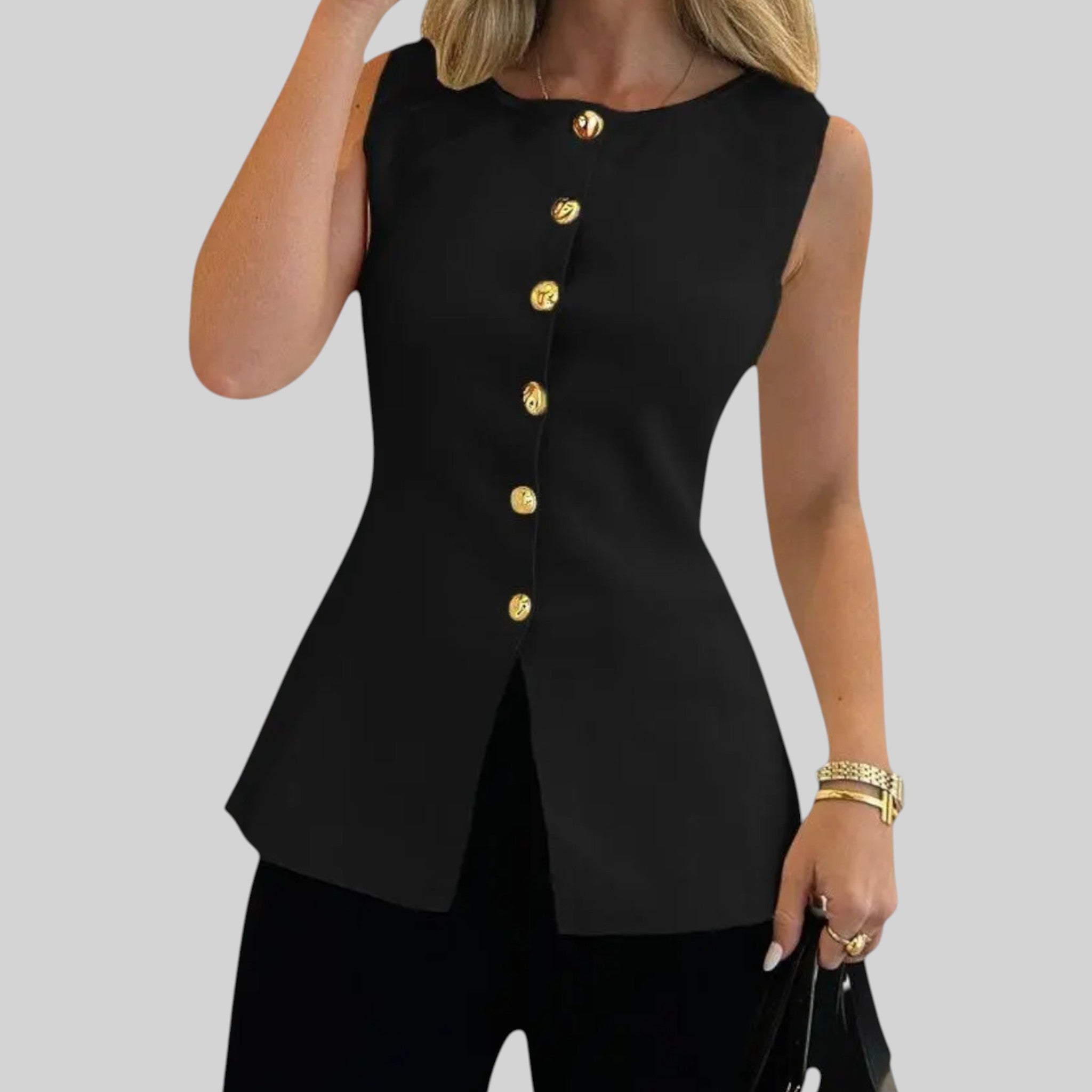 Isabelle getailleerde gilet top