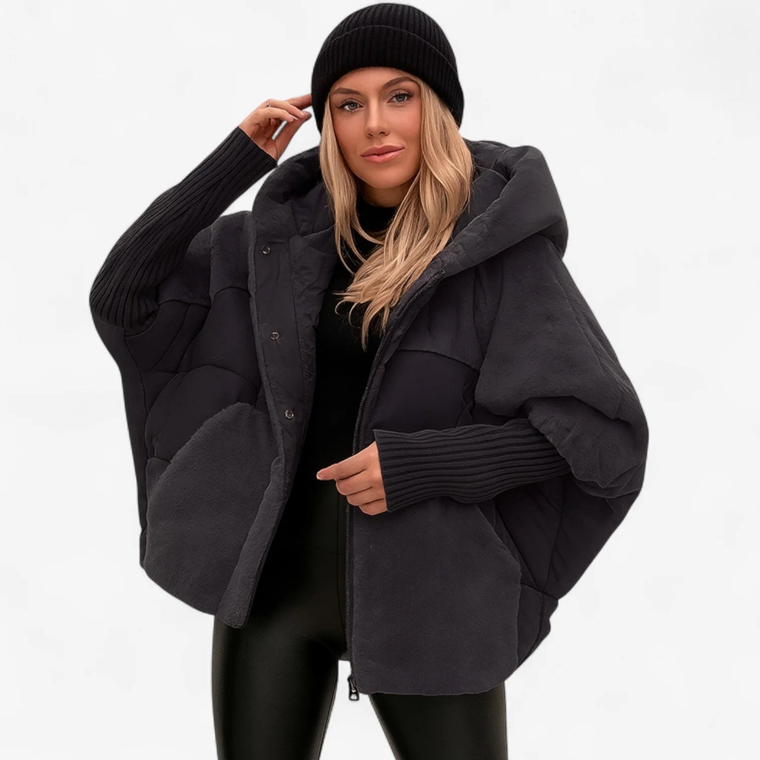 Noor gewatteerde winterjas met capuchon