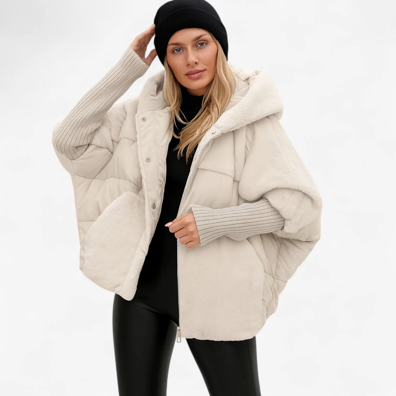 Noor gewatteerde winterjas met capuchon