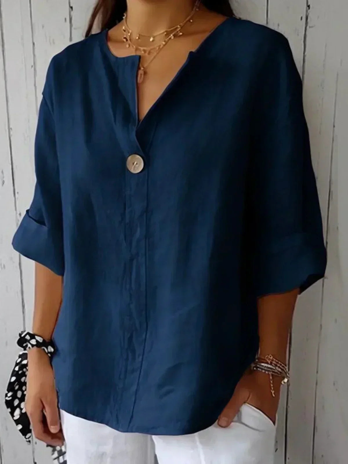 Mira luchtige linnen blouse