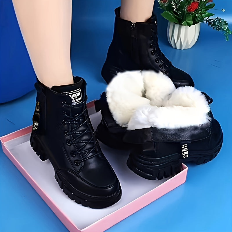 Klara gevoerde leren winterboots