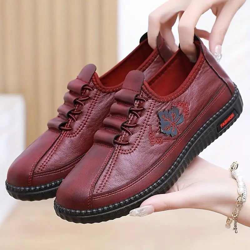 Ludmila leren orthopedische instappers