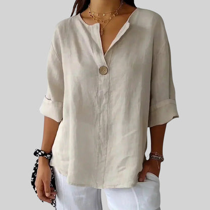 Mira luchtige linnen blouse