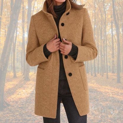 Marzena klassieke herfstjas met knopen