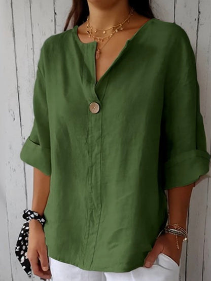 Mira luchtige linnen blouse