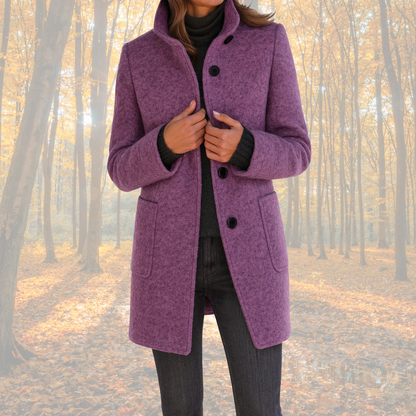 Marzena klassieke herfstjas met knopen