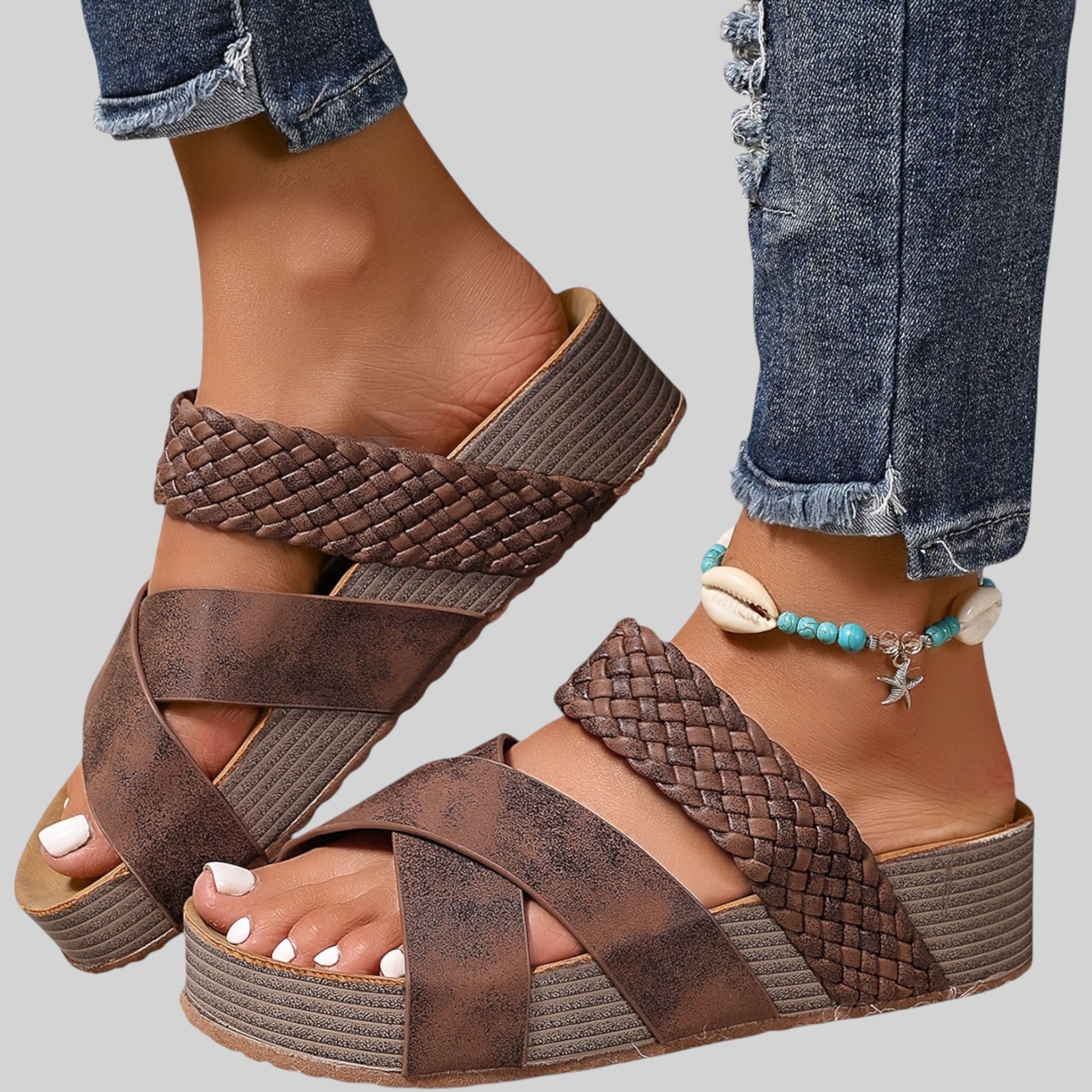 Martine orthopedische leren sandalen van hoogwaardig materiaal