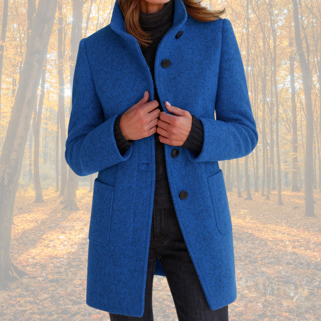 Marzena klassieke herfstjas met knopen