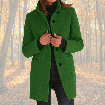 Marzena klassieke herfstjas met knopen