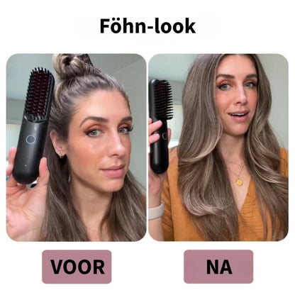 Draagbare 3-in-1 Haarborstel - Steilen, Krullen en Drogen