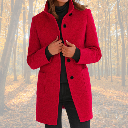 Marzena klassieke herfstjas met knopen