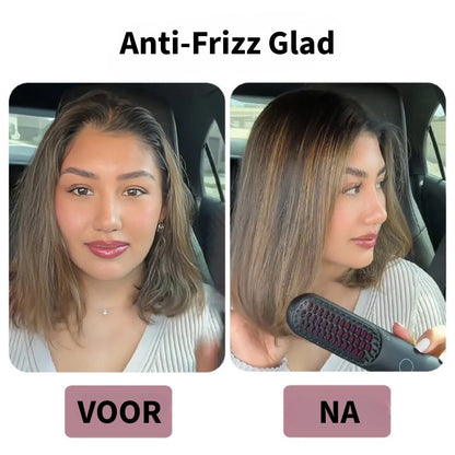 Draagbare 3-in-1 Haarborstel - Steilen, Krullen en Drogen