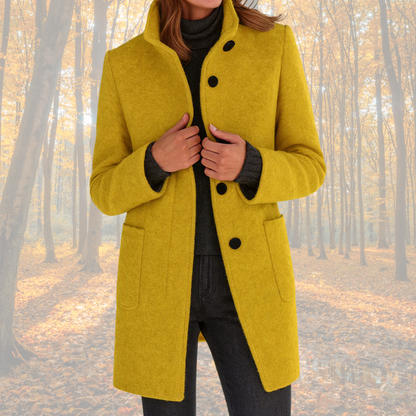 Marzena klassieke herfstjas met knopen