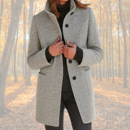 Marzena klassieke herfstjas met knopen