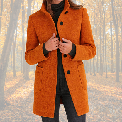 Marzena klassieke herfstjas met knopen