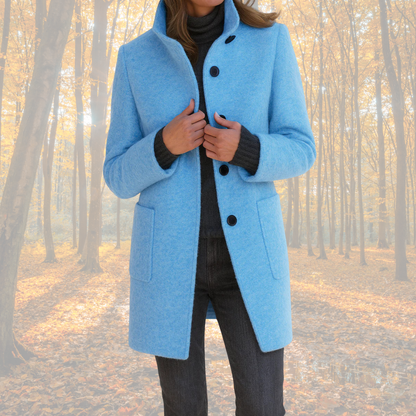 Marzena klassieke herfstjas met knopen