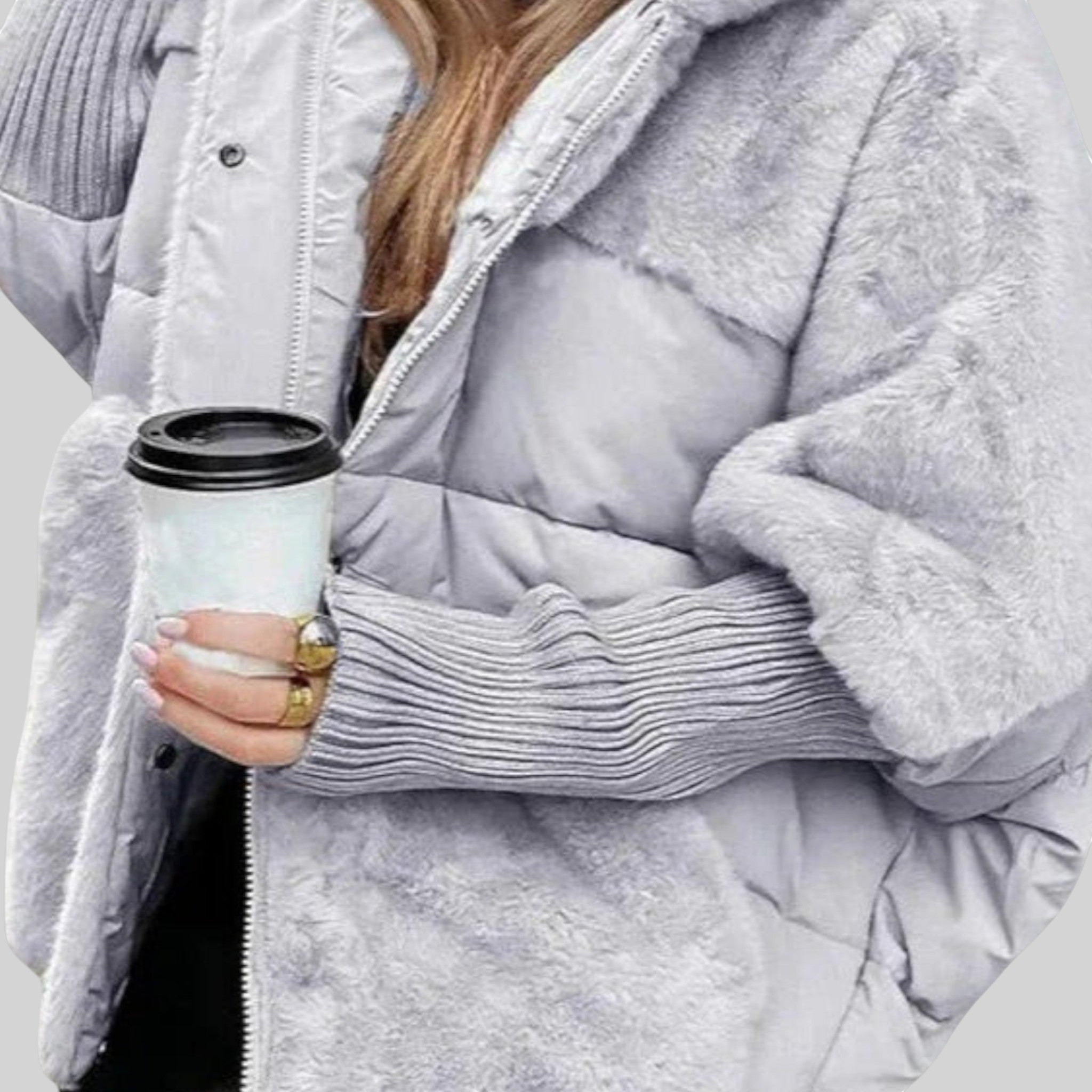 Noor gewatteerde winterjas met capuchon