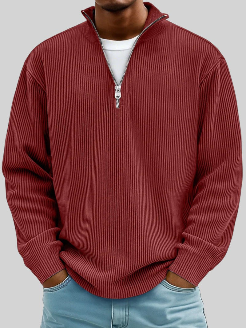 Randal gebreide herentrui met rits