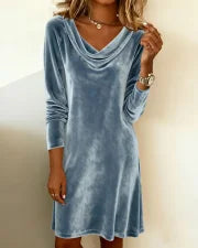 Magda fluwelen maxi-jurk