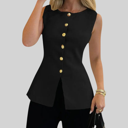 Isabelle getailleerde gilet top