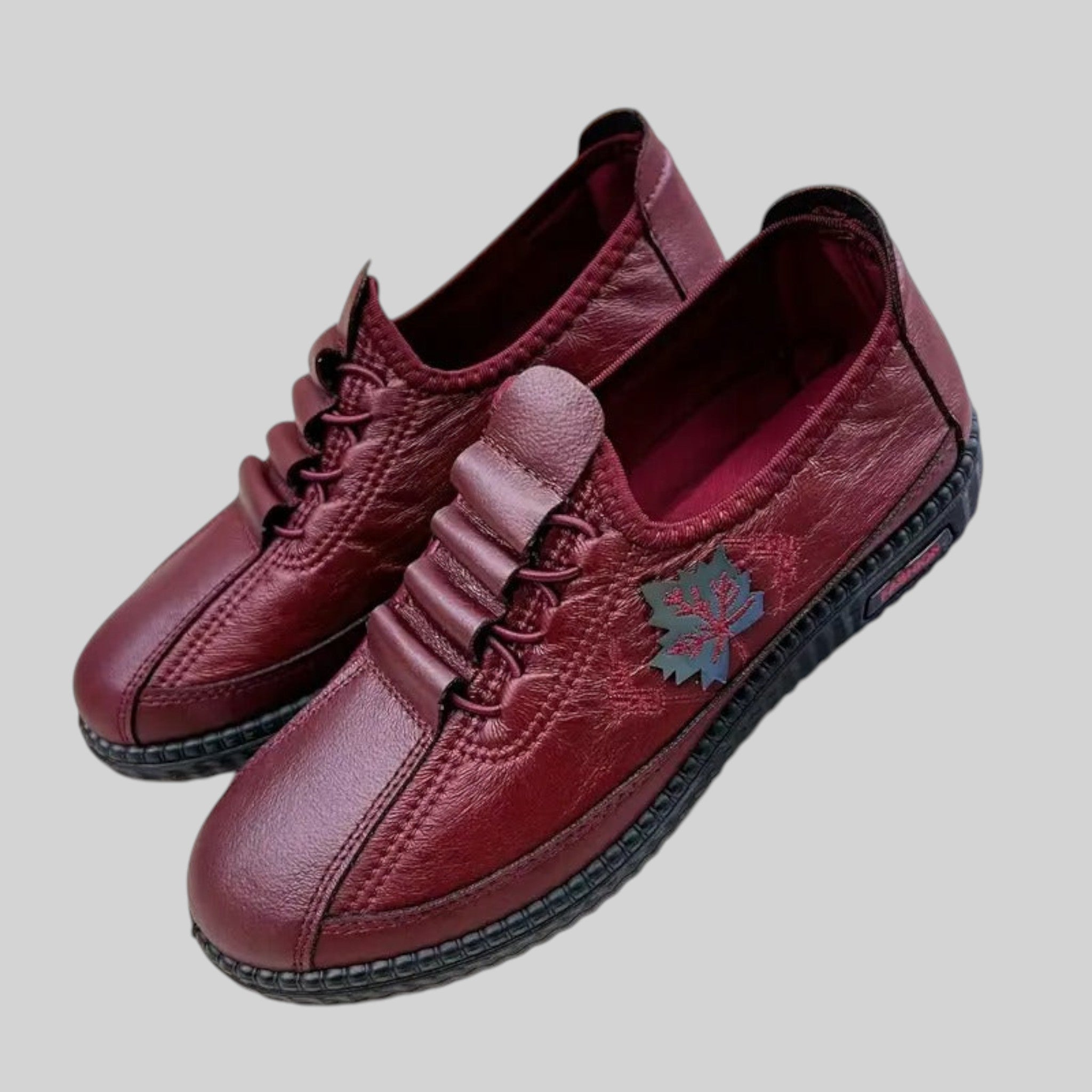 Ludmila leren orthopedische instappers