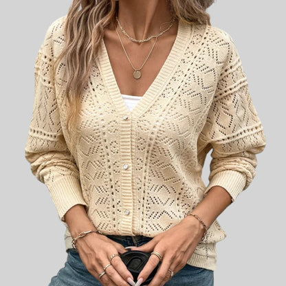 Lianne licht gebreid damesvest