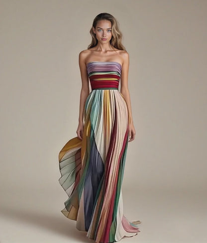 Lotte zomerse bandeau-jurk